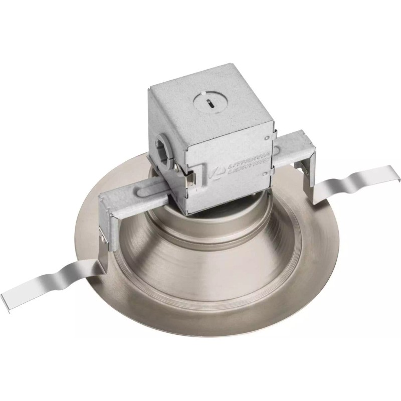 Lithonia Lighting OneUp 6 in. Round Brushed Nickel 3000K LED