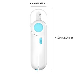 Dog Cat Pet Nail Clippers Claw Clipper with Safety Guard and LED Light, Pet Nail Scissors Animal Pet Claws Toenail Clippers with Hidden Nail File