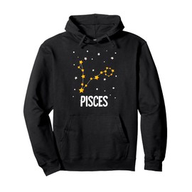 Astrology Constellation Star Sign Gifts Pisces Zodiac Sign Pullover Hoodie