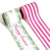 LINGMIN 2 Rolls Easter Ribbon for Wreath Bow Wrapping Gifts,