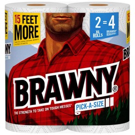 Brawny Paper Towels, 2 XL Rolls, Pick-a-Size, 2 = 4 Regular Rolls