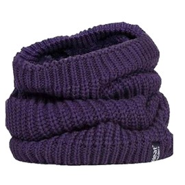 Heat Holders | Sockshop | Winter Warm Thermal Boden Chunky Neck Warmer | Women's One Size | Purple