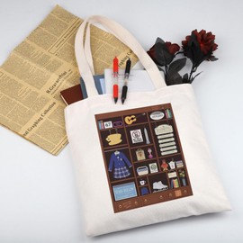 WSNANG G G TV Show Inspired Gift Diner Shopping Bag Stars Hollow Canvas Tote Bag TV Show Inspired Gift (G G TB)
