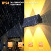 Solar Fence Lights,6Pack Solar Lights Outdoor Warm White + RGB