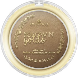 essence the glowin' golds vitamin E baked luminous bronzer, no. 02 good as gold, brown, for dry skin, for blemished skin, for sensitive skin, for combination skin, with vitamins, radiant fresh (7 g)