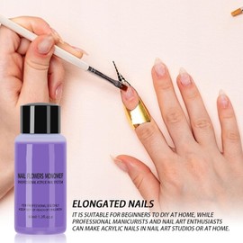 2 botellas monómero acrílico líquido para uñas 40ml profesional seguro suave acrílico monómero líquido para uñas salón de hogar para