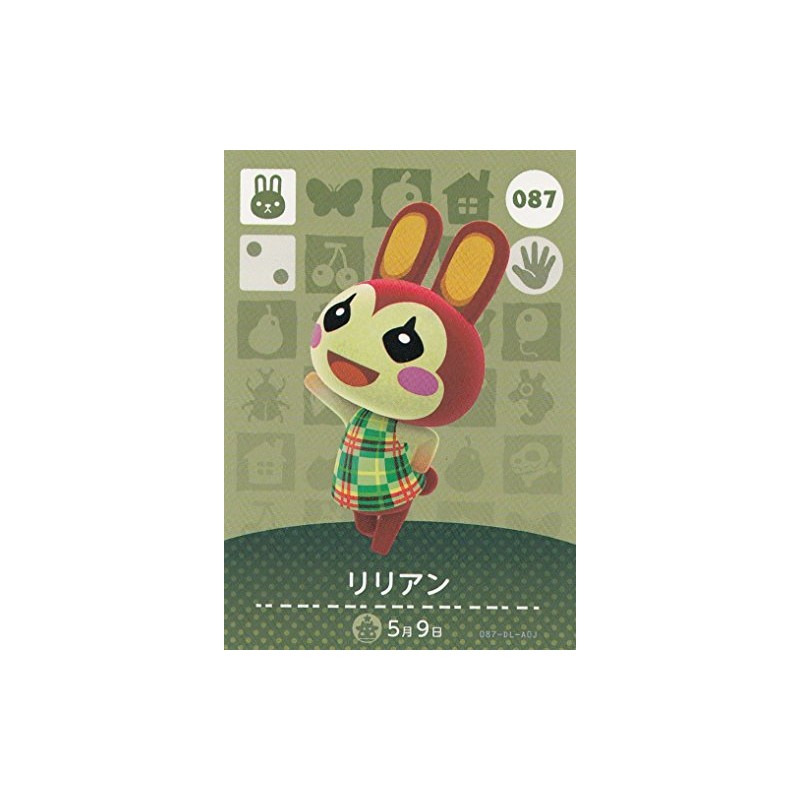 【Animal Crossing Amiibo Card Vol. 1】 Lillian 087 [Normal]