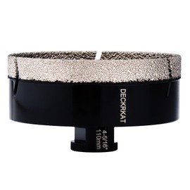 4-5/16" Diamond Hole Saw, 110mm Tile Hole Saw Drill Bit Diamond Tipped for Granite Marble Ceramic Glass Porcelain Quartz Tiles Stones Countertop, Core Drill Bits with 5/8-11 Thread for Angle Grinders