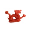 DMtse Chinese Feng Shui Dragon Lucky Red Color Figurine Statue