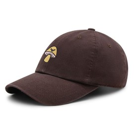 JPAK Mushroom Premium Dad Hat Embroidered Baseball Cap Mellow Recipe Brown