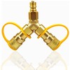MCAMPAS 3/8'' Y Splitter Natural Gas Quick Connect Adapter,Suitable for