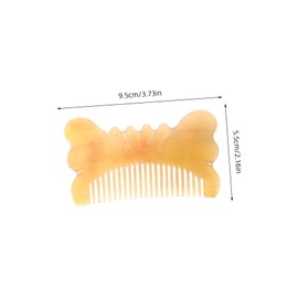 SAFIGLE Natural Horn Fine Tooth Comb for Hair Care Thickened Handmade Scalp Massage Tool with Acupoint Stimulation Static Detangling Comb for Long and Coarse Hair Portable Styling