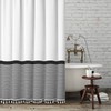 Seasonwood 84 inch Extra Long Shower Curtain Black and White
