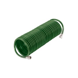 Jadever Recoil Air Hose, 33ft Air Compressor Hose, 3/8" External Diameter with Bend Restrictor, Only with Threaded Connector