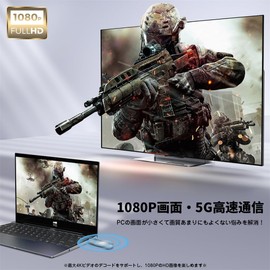 Wireless HDMI Transmitter and Receiver Set, Small, 1080P/5Ghz/30M Transfer, No Setting Required, No WiFi Required, Low Latency, Convenient to Carry, Certified for PC/Mac/Camera/DV/TV/Projector/Monitor