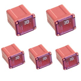 BOJACK - Fusible JCASE de 30 A para automóviles, fusible FMX de perfil bajo para camiones, automóviles y SUV (5 piezas)