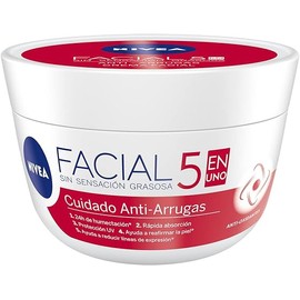 NIVEA Crema Facial Hidratante Antiedad 5 En 1 Cuidado Anti Arrugas (200 ml), crema reafirmante de sensación ligera y rápida absorción 24 horas de humectación sin sensación grasosa con antioxidantes
