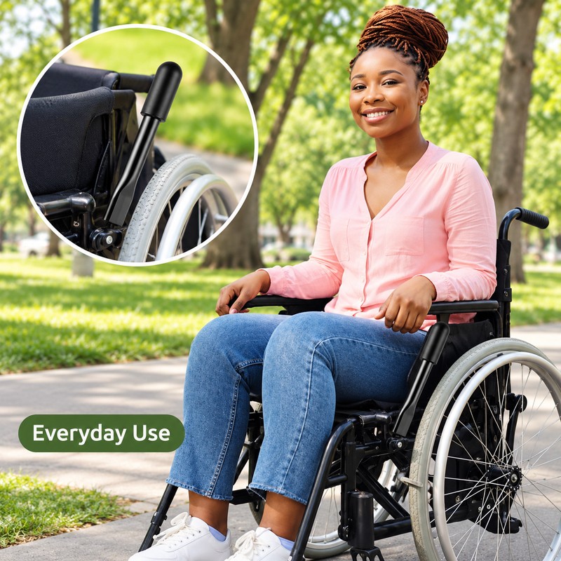 Wheelchair Brake Handle Extensions for Easier Brake Reach – 2-Piece