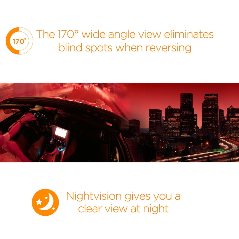 XO Vision HTC35 high definition Universal Weatherproof Rear View Backup