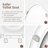 Elongated Toilet Seat, Slow Close Quick-Release Hinges, Heavy Duty Soft