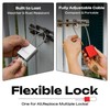 BOZZYS Cable Padlock with 3 Keys | L 1.15ft(0.35m),D 1/6in(4mm)
