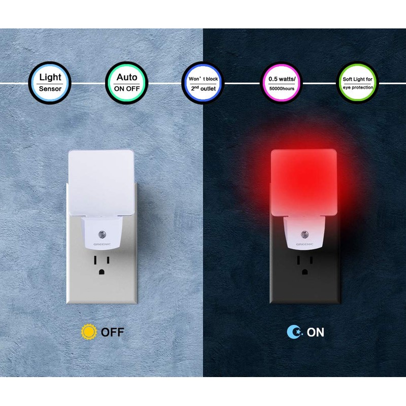 LED Night Light Plug in 4 Pack, Dusk to Dawn