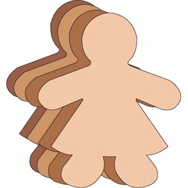 3” Girl Multicultural Small Cut-Outs, 31 Cut-Outs in a Pack for Around The World, Unity in Diversity Kids’ Craft Projects for School/Classroom