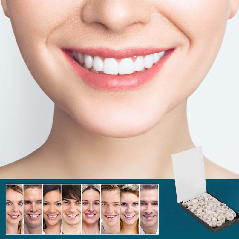 120pcs Temporary Tooth Crown,Dental Temporary Tooth Cap Crown,False Tooth Replacement,Temporary