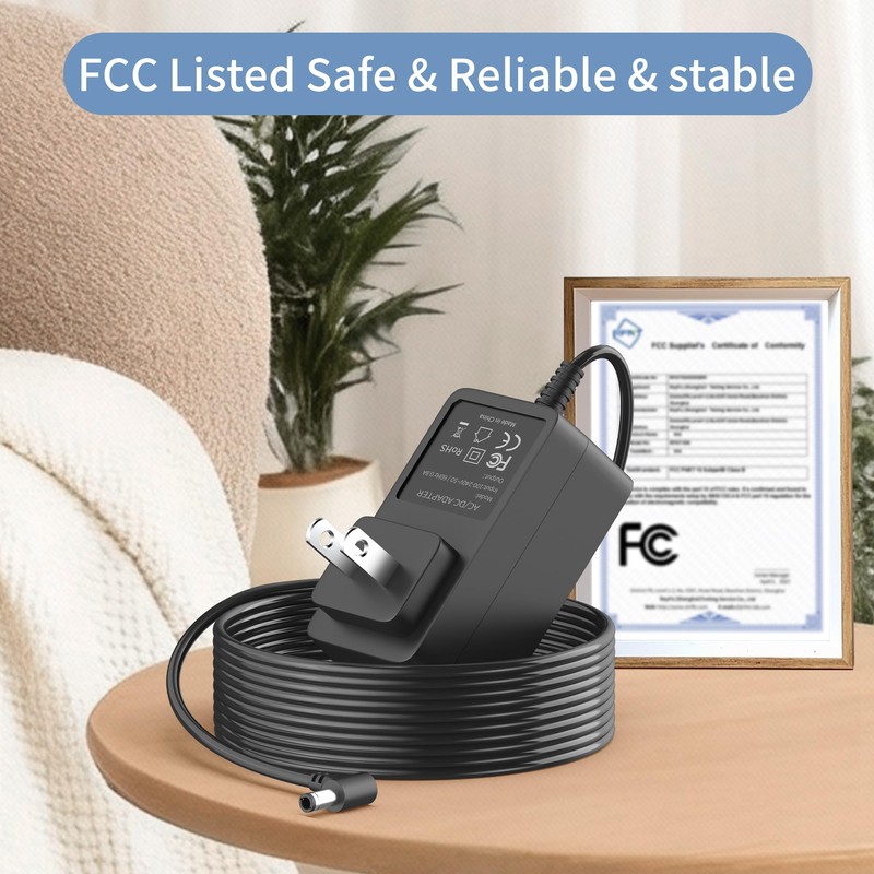 24V 2.5A Power Adapter for LEVOIT Air Purifiers Replacement for
