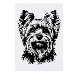 'Yorkshire Terrier' Temporary Tattoo - Water Resistant, Skin-Safe, Non-Toxic Transfer (TO00078003)