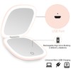 deweisn Compact Mirror, Lighted Travel Makeup Mirror with 1X/10X Magnifying