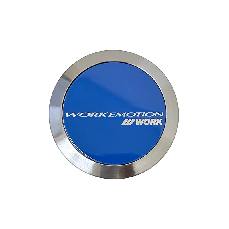 WORK EMOTION KWM-FBLX4 Center Cap, FLAT TYPE, Blue, Pack of
