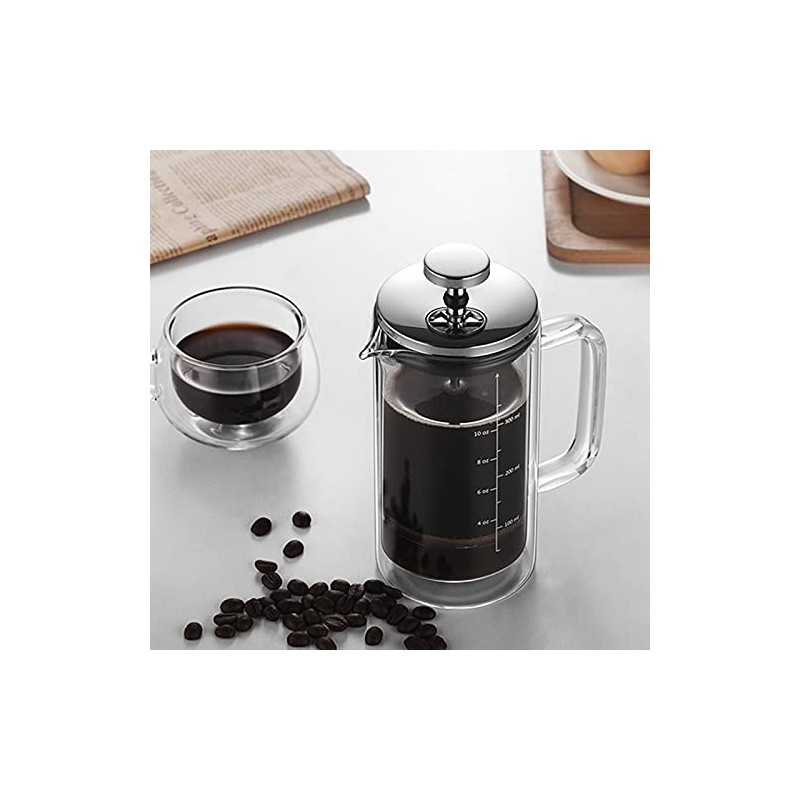 Double Layer High Borosilicate Glass Pot Filter Coffee Apparatus French