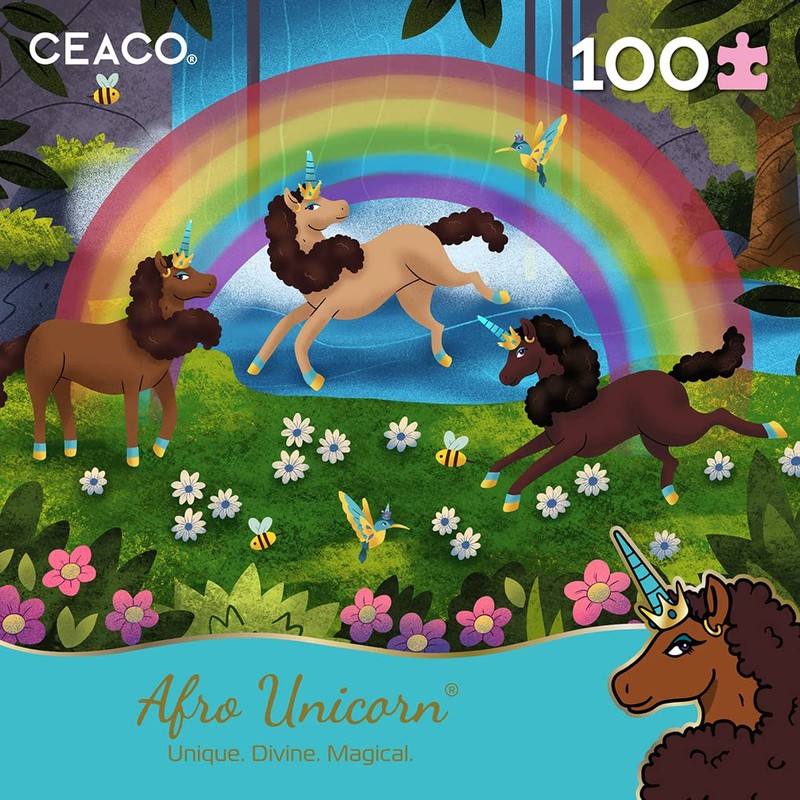 Ceaco - April Showers - Afro Unicorn - Unicorn Magic
