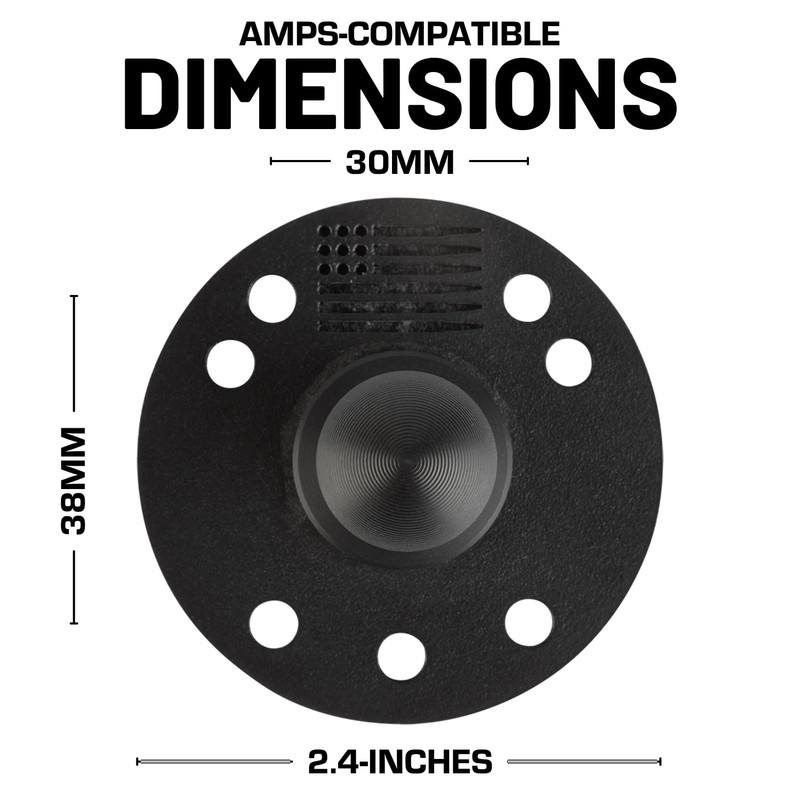 Bulletpoint Mounting Solutions 2.4-inch Round Metal AMPS-Compatible Base with 20mm