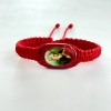 Pulsera Roja De San Benito Tejida Doble Macrame Ajustable New