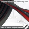 Edge Trim, 1/8" Rubber Edge Trim, Flexible Self Adhesive U