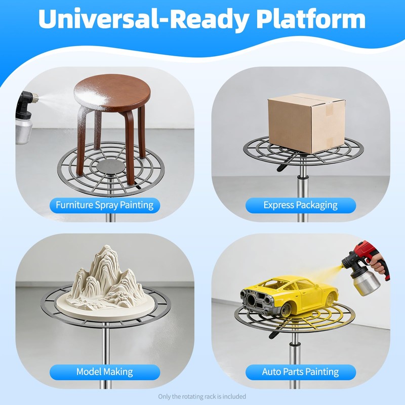 360° Spray Paint Rack, Stable Rotating Paint Rack, Lifting Spray