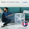 Lasko Weather-Shield Performance Box Fan, 3 Speeds, Innovative Wind Ring
