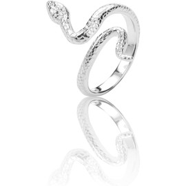 925 Sterling Silver Snake Ring, Adjustable Snake Ring, Vintage Snake Ring, Snake Ring, Snake Ring, Silver, No Gemstone
