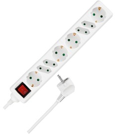 REV Power Strip - Multiple Socket 8-Way 3500 W Cable 5 m White