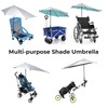Prospo Adjustable Beach Umbrella with Universal Clamp, Portable UPF 50+