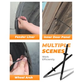 Upgraded Nylon Universal Cable Tie Buckle, Zipper Clips for Cars, Heavy-Duty Self-Locking Zip Ties Rivet with Pin & Button Lock, Automotive Zip Tie Buckle for Car Daily Repair, Auto, Fender (20pcs)