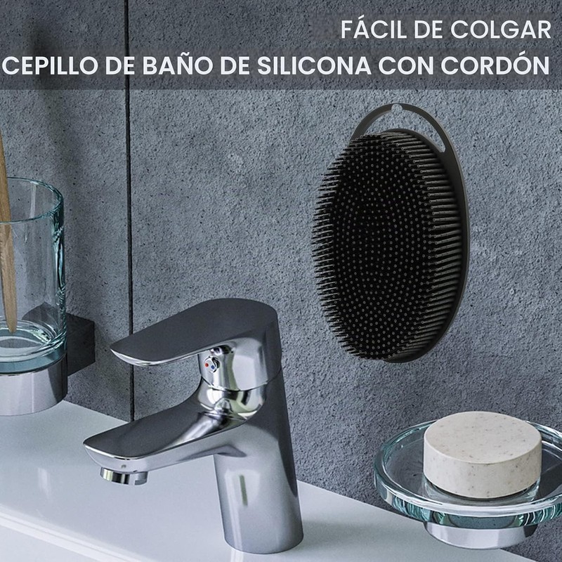 Cepillo de silicona 2 en 1 para cuerpo y cabello