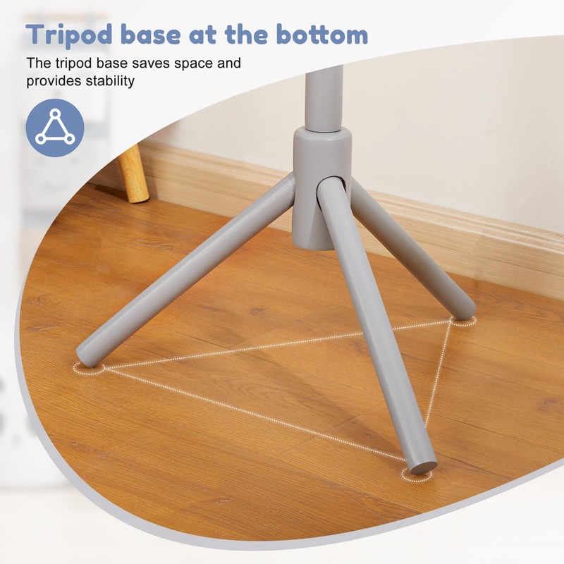 Kid's Coat Rack Stand Beech Wood Coats Tree, Height Adjustable