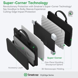 Smatree CityEdge Laptop Sleeve Case for 15.6-16 inch GIGABYTE AERO 16 OLED/15 OLED/16X/16/15/5 KE4/5 XE4, for 15.6-16 inch GIGABYTE G5/A5/G6X/G6, for AORUS Master 16 AM6H/ELITE 16 AE6H Case (CE04)