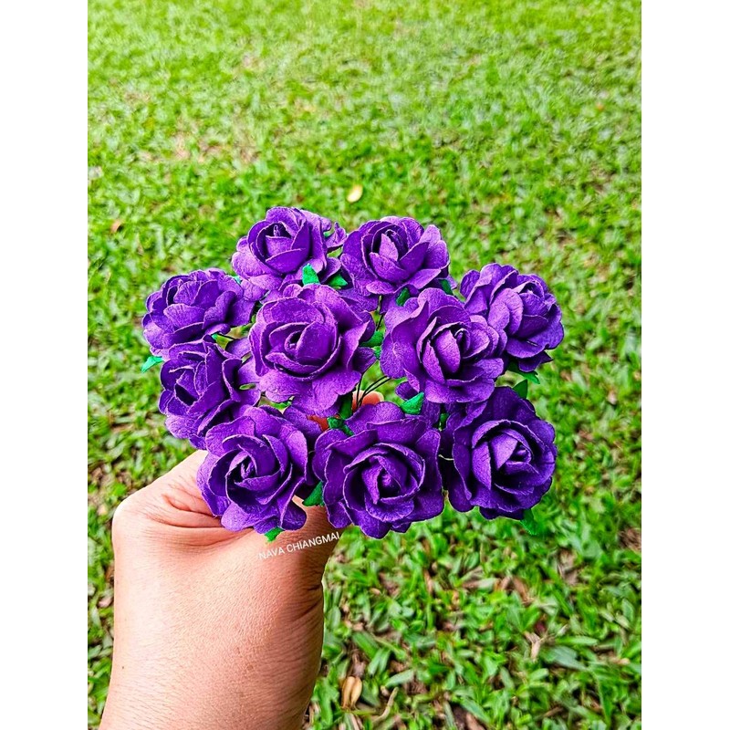 NAVA CHIANGMAI Mixed Mulberry Paper Rose Artificial Flowers Wedding centerpieces