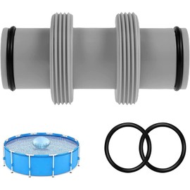 Pool Fittings Dual Split Hose Plunger Valve, Replacement Pool Filter Pump Hose Connector Shut-Off Valve with Dual inlets for Intex Above Ground Pool (1.5 in to 1.5 in Straight Hose Adapter)