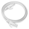 Cable Ethernet Plano Blanco CAT6 Gigabit 8 Núcleos Par Trenzado
