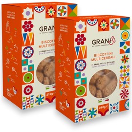 GRANI-Si by Biscotti Tumminello Multigrain Biscuits with Cereals- Sicilian Biscuits with Flax, Sunflower & Sesame Seeds for Delicious Fiber-Rich Snack- Healthy Italian Biscuit Ideal for Any Occasion